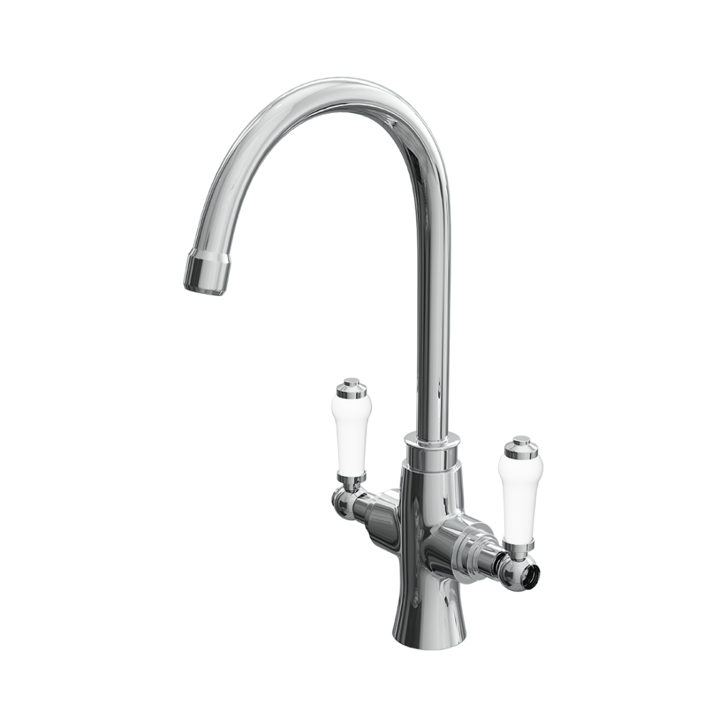 Burlington Traditional DualLever Kitchen Mixer Tap Chrome Tap DIY