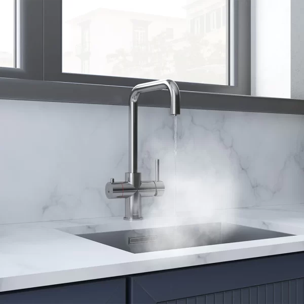 Hanstrom Square | Chrome | 3-in-1 Instant Boiling Water Tap - Image 2